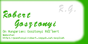 robert gosztonyi business card